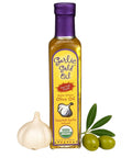 Garlic Gold Extra Virgin Olive Oil Infused with Garlic, Premium Certified USDA Organic, Low FODMAP, Cold Pressed (8.44 Fl Oz)