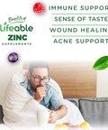 Lifeable Zinc Gummies 50mg Great Tasting Natural Flavor Zinc Vitamins Gluten Free Vegetarian GMOFree Zinc Chewable for Immune Support 90 Gummies