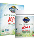 Garden Of Life Raw Probiotics Kids - 5 Billion Cfu - Whole Food Probiotic For Gut Health & Immune Support - For Children Ages 1 Year & Older 60 Servings