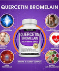 Toplux Quercetin With Bromelain And Zinc 1050Mg Advanced Immune Support Supplement Supports Antioxidant Immune System For Men Women 60 Capsules