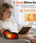 Gvmsor Cordless Elbow Massager For Pain ReliefTennis Elbow Massager For Tendonitis And Tennis Elbow Rechargeable Arm Heating Pad With Massage
