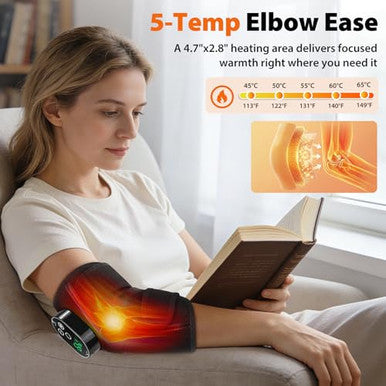 Gvmsor Cordless Elbow Massager For Pain ReliefTennis Elbow Massager For Tendonitis And Tennis Elbow Rechargeable Arm Heating Pad With Massage