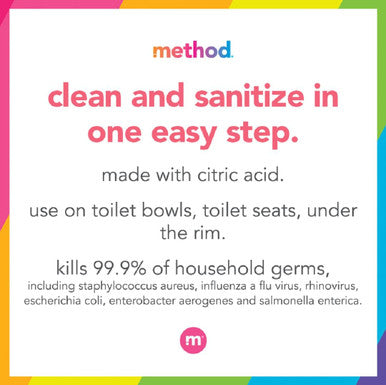 Method Antibacterial Toilet Bowl Cleaner Spearmint Kills 99.9% of Household Germs 24 Fl Oz