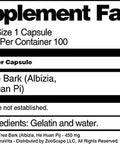 Terravita Silk Tree Bark (Albizia, He Huan Pi) - 450 Mg (100 Capsules, Zin: 561254)