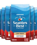 SeattleÃƒÂ¢Ã¢â€šÂ¬Ã¢â€žÂ¢s Best Coffee, Light Roast Ground Coffee, Lighthouse, 100% Arabica, 6 Bags (12 oz Each)