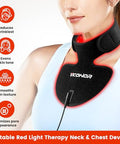 Viconor Red Light Therapy For Neck And Chest Red Light Therapy For Face And Neck Device Portable 660Nm Red Light & 850Nm Near Infrared Light Therapy For Body For Skin Tightening