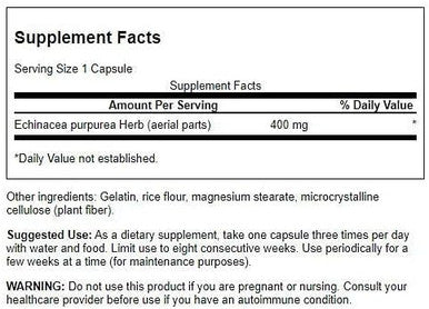 Swanson Echinacea 400 Milligrams 180 Capsules