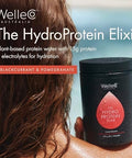 Welleco Hydroprotein Elixir Potassium Electrolyte Powder With 15G Vegan Protein For Energy Healthy Hair Skin & Nails Easy To Digest Powdered Electrolytes Black Currant & Pomegranate 9.5Oz Jar