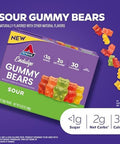 Atkins Endulge Sour Gummy Bears Low Sugar Keto Candy 6 Count
