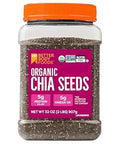 BetterBody Foods Organic Chia Seeds 2 lbs, 32 Oz, with Omega-3, Non-GMO, Gluten Free, Keto Diet Friendly, Vegan, Good Source of Fiber