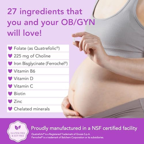 Premom Prenatal Vitamins For Women & Prenatal Dha Fish Oil Conception For Her Multivitamin: 27 Nutrients + Triglyceride Omega 3 With 470Mg Dha Fertility Support For Women