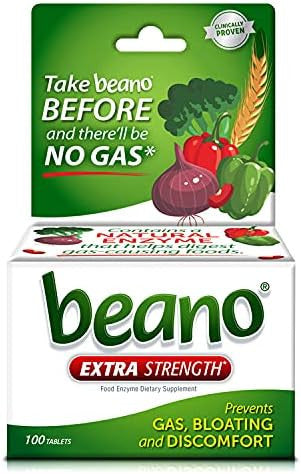 Beano Ultra 800 Gas Prevention And Digestive Enzyme Supplement 100 Count & Gasx Extra Strength Gas Relief Softgels With Simethicone 125 Mg For Bloating Relief 72 Count