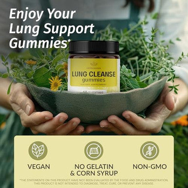 Herbamama Potassium Iodine And Lung Cleanse Kit - Bundle Of Iodine Gummies & Lung Cleanse Complex Gummies - Vegan Non Gmo - 2 Pack
