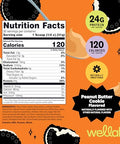 Wellah Grass-Fed Whey Protein Isolate Powder (Peanut Butter Cookie) 30 Servings - 24G Of Protein 120 Calories Per Serving Naturally Sweetened