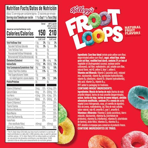 Kellogg's Raisin Bran Crunch Cold Breakfast Cereal Cup, Fiber Cereal, Heart Healthy, Original, 2.8 Ounce