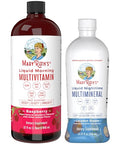 Maryruth'S Liquid Morning Multivitamin Raspberry (32Oz) & Liquid Nighttime Multimineral Coconut (15.22Oz) Sugar-Free No Melatonin Vegan Non-Gmo Supports Sleep Beauty And Overall Health