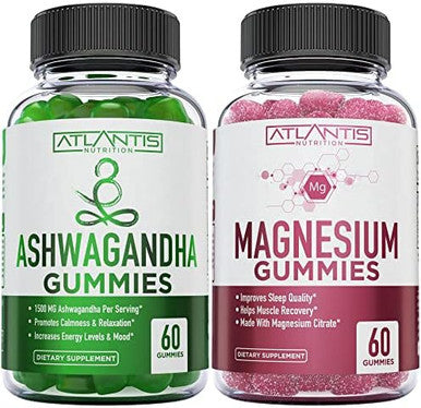 Ashwagandha & Magnesium Gummies For Improved Sleep & Strengthened Body Functions. Ashwagandha Boosts Mood & Energy - Magnesium Helps Recover Muscles & Relieves Cramps - Vegan