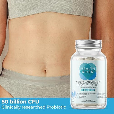 Health & Her Weight Management Probiotics For Women Perimenopause & Menopause Supplement (60 Ct 1 Month)