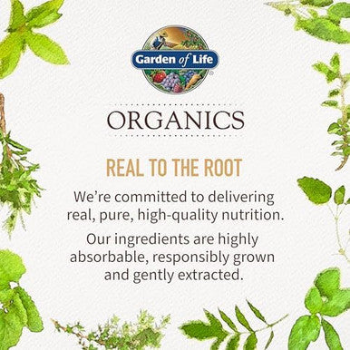 Garden Of Life Organics Whole Food Multivitamin For Men 40+, 60 Tablets, Vegan Mens Multi For Health, Well-Being Certified Organic Whole Food Vitamins, Minerals For Men Over 40, Mens Vitamins