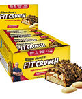 Fit Crunch Full Size Protein Bars 6Layer Baked Bar 6G Of Sugar Gluten & Soft Cake Core (12 Bars Peanut Butter)
