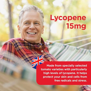 Healthspan Lycopene 15mg (2 Months Supply) | Natural Source Lycopene with Vitamin E | Rich in Tomato Phytonutrients | Non-GMO Tomatoes | Vegan
