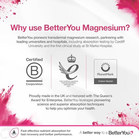Betteryou Magnesium Joint Body Spray Muscle Relief Spray Topical Magnesium Chloride And Glucosamine Cooling Menthol And Eucalyptus 3.38 Oz