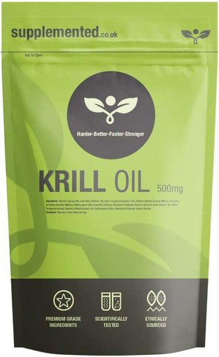 Krill Oil 500mg 360 Capsules - Superba Omega/Joint, Heart & Brain Supplement UK Made. Pharmaceutical Grade