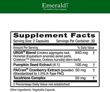 Emerald Labs Bladder Health - Cranberry Extract Supplement With Pumpkin Seed Extract & Horsetail - Urinary Tract Support - 60 Vegetable Capsules (30-Day Supply)