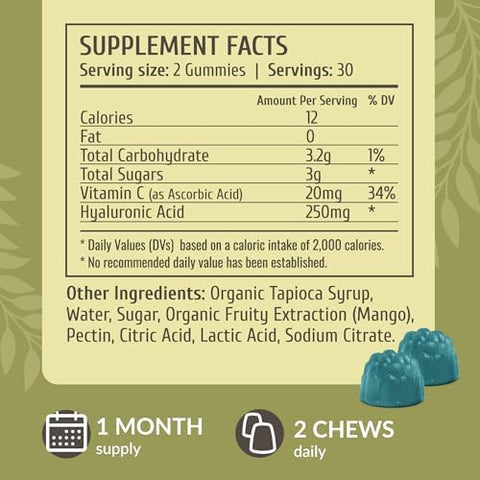 Herbamama Hyaluronic Acid And Magnesium Kit - Bundle Of 250 Mg Hyaluronic Acid & 400 Mg Magnesium Citrate Gummies - Vegan Non-Gmo Gelatin- - 2 Pack