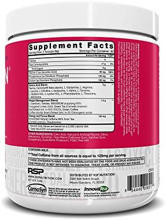 Rsp Nutrition Aminolean Pre Workout Energy (Fruit Punch 30 Servings) With Truefit Protein Powder (Vanilla 2 Lb)