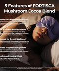 Fortisca Mushroom Hot Cocoa Powder With Magnesium Glycinate L Theanine Reishi Tryptophan 741Oz