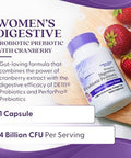 Doctor'S Best Womens Digestive Probiotic Prebiotic With Cranberry And Preforpro (4 Billion Cfu) Supports Urinary Tract Nongmo Vegan 30 Veggie Caps