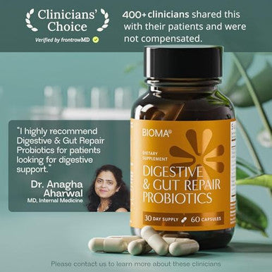 Bioma Probiotics For Digestive Health 10 Billion Cfu 60 Capsules