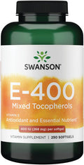 Swanson Vitamin E Mixed Tocopherols 400 Iu (268 Milligrams) 250 Sgels
