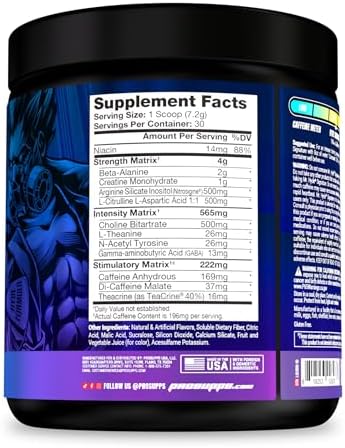 Prosupps Hyde Signature Sustained Pre-Workout Blue Razz 30-Servings And Creatine 300 Bundle