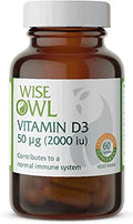 Wise Owl Vitamin D 50ug (2000iu) 60's