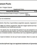 Swanson Amino Acid Ajipure N-Acetyl-L-Cysteine Pharmaceutical Grade 600 Milligrams 60 Veg Capsules