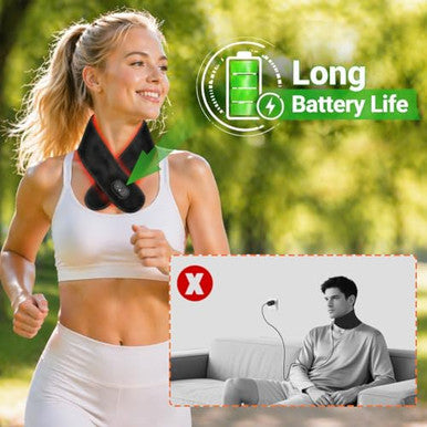 Dus Red Light Therapy For Neck Portable 660Nm & 850Nm Infrared Light Device For Muscle Relaxation Skin Firming Pain Relief & Improved Circulation Rechargeable With Timer