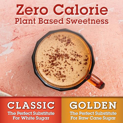 In the Raw Monk Fruit Sweetener Bundle, Classic + Golden Granules in 16 Oz Resealable Bags, Non-GMO, Kosher, Vegan & Keto Certified