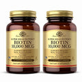 Solgar Super High Potency Biotin 10000 Mcg - 120 Vegetable Capsules Pack Of 2 - Supports Healthy Skin Nails & Hair - Non-Gmo Vegan Gluten & Dairy Free 240 Total Servings