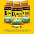 Mason Natural Vitamin D3 125 Mcg (5000 Iu) Supports Bone Muscle & Immune Health From Fish Liver Oil 50 Softgels Pack Of 3