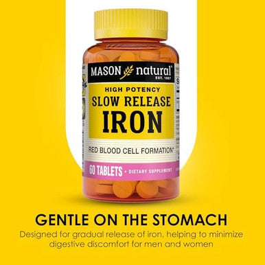 Mason Natural Slow Release Iron Unflavored 60 Count Pack Of 3