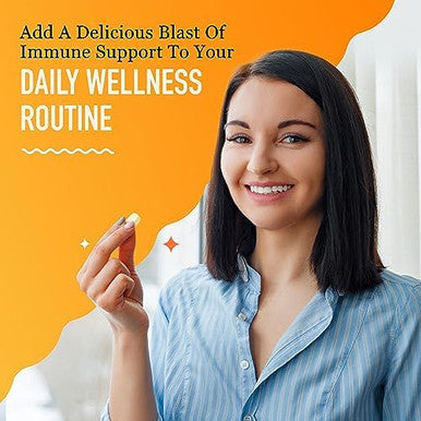 Airborne 1000Mg Chewable Tablets With Zinc, Immune Support Supplement With Powerful Antioxidants Vitamins A C & E - 96 Tablets, Citrus Flavor