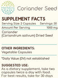 HerbEra Coriander Seed 60 Capsules, 500 mg, Coriander Seed (Coriandrum sativum) Dried Seed (60 Capsules)
