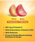 Airborne 500Mg Vitamin C + Zinc Immune Support Supplement Gummies For Kids Assorted Fruit Flavor Gluten Crafted Blend With Powerful Antioxidants Vitamins C & E 21 Gummies (6 Pack)
