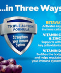 Emergen-C Immune Triple Action Immune Support Powder Betavia (R) 1000Mg Vitamin C B Vitamins Vitamin D And Antioxidants Elderberry 18 Count