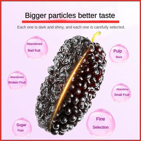 Dried Black Mulberries 8.81oz Natural Wild Black Mulberry Tea Sweet Delicious Dried Fruit Snacks, Vegan Ã©â€¡Å½Ã§â€Å¸Ã©Â»â€˜Ã¦Â¡â€˜Ã¨â€˜Å¡ Ã¦Â¡â€˜Ã¨â€˜Å¡Ã¥Â¹Â² Ã¦â€” Ã¦Â·Â»Ã¥Å