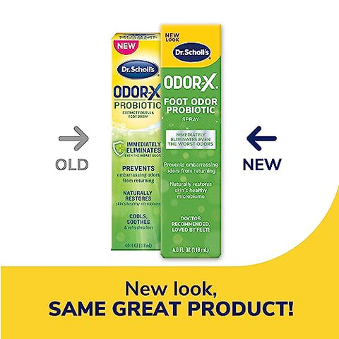 Dr. Scholl'S Odor-X Foot Odor Probiotic Spray 4 Oz // Immediately Eliminates The Worst Odors & Ultra-Sweat Absorbing Foot Powder 7 Oz // Maximum Sweat Absorption
