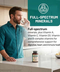 NatureWise Multivitamin for Men + Stress Support + Fulvic Ionic Minerals + Probiotics for Immunity Male Health Digestion + Whole Organic Foods Vegetarian NonGMO 60 Capsules[1Month Supply]