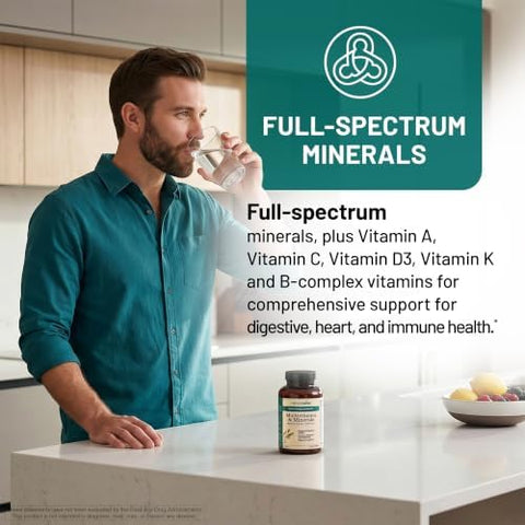 NatureWise Multivitamin for Men + Stress Support + Fulvic Ionic Minerals + Probiotics for Immunity Male Health Digestion + Whole Organic Foods Vegetarian NonGMO 60 Capsules[1Month Supply]